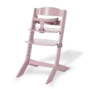 Chaise haute SYT bois Rose + Play tray Rose