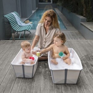 Stokke® Flexi Bath® White Grey, Normal and X-large sizes. STOKKE FLEXI BATH X-LARGE Blanc