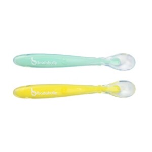 Lot de 2 cuillères bébé en silicone 1er âge 3m+