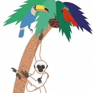 Sticker Géant INTO THE JUNGLE (100% vinyle, hauteur 2.40m)