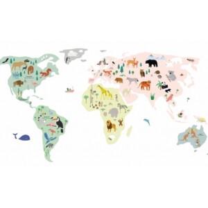 GIANT WORLD MAP/ 100% vinyle, 160X80 cm