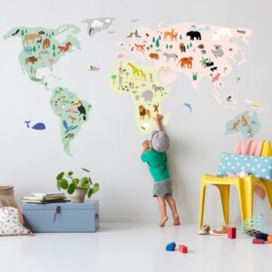 GIANT WORLD MAP/ 100% vinyle, 160X80 cm