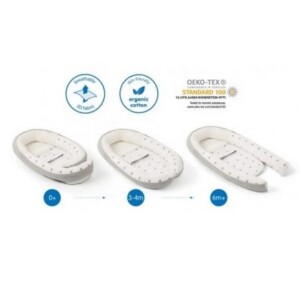 Cocoon réducteur de lit, TRIANGLE Grey BABYNEST
