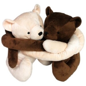 Eurobear medium velours Chocolat - 30cm