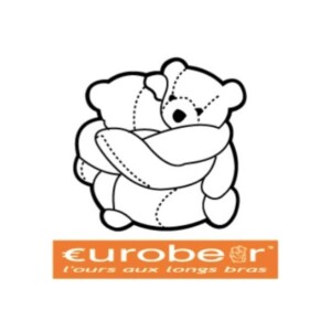 Eurobear medium velours Chocolat - 30cm