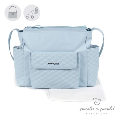 Sac à langer Ines matelassé Bleu