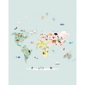 Papier Peint PANORAMA WORLDMAP