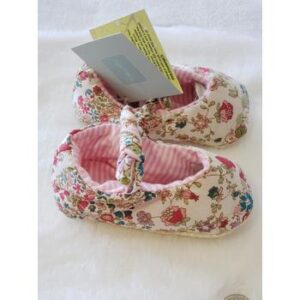 Chaussons fleurs Rouges 0/12 mois