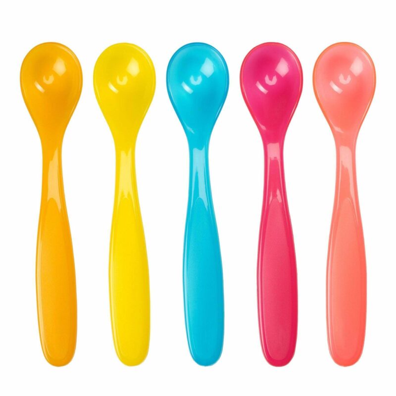 Lot de 5 cuillères souples en silicone 4m+ 1er âge