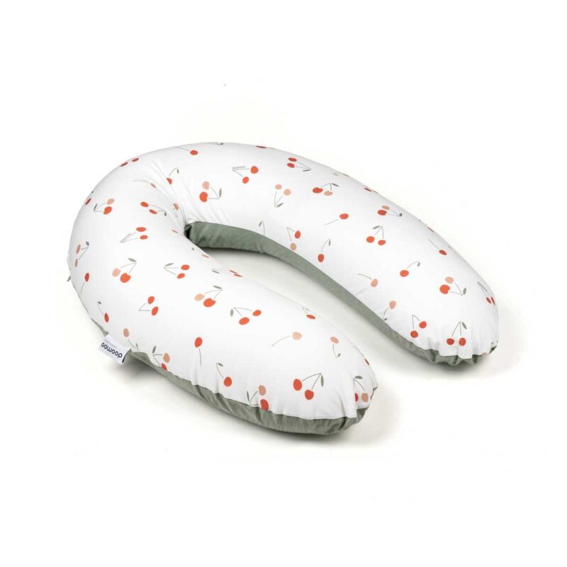 B27_1_Buddy_Coussin_Allaitement_Cherries_Green_Doomoo Coussin D'allaitement et Maternité BUDDY, Cherries Green