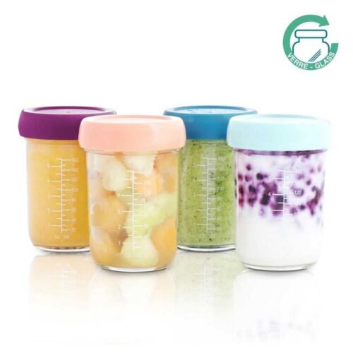 Lot de 4 Babybols en Verre 220ml (0+)
