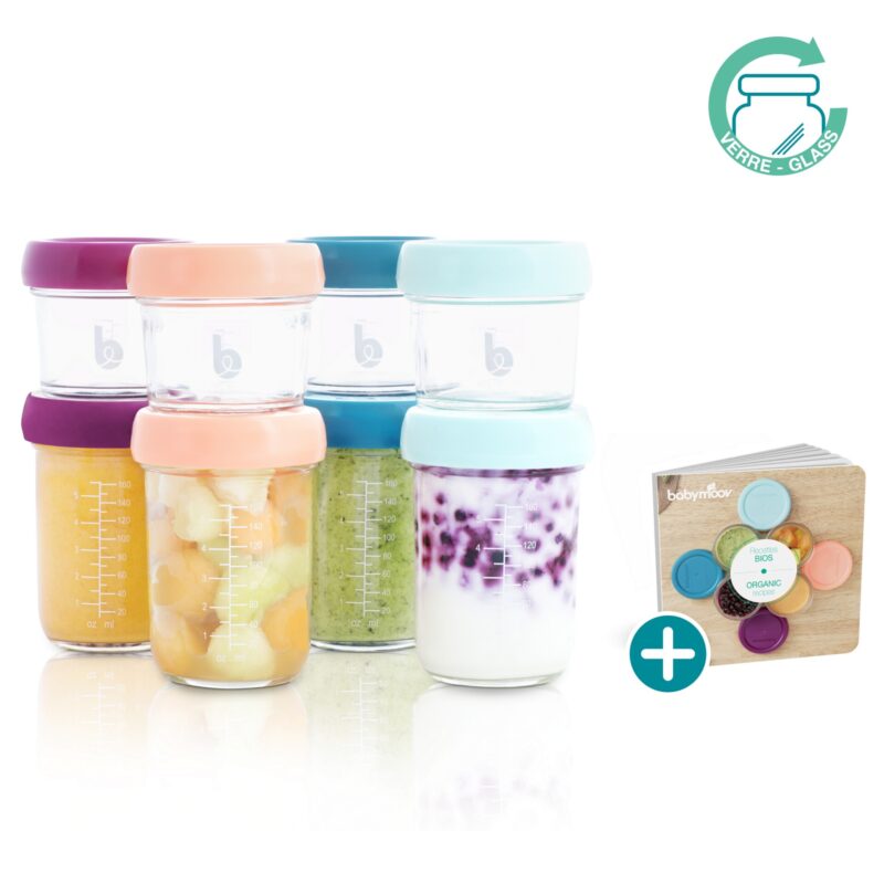 A004313_1_Lot-4-Babybols-Verre_Babymoov Lot de 8 Babybols en Verre 100ml & 220ml (0+)