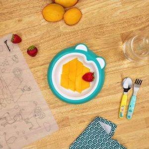 B005209_3_Assiette_Antidérapante-pour-bébé_Bleu-glacier_Badabulle Assiette Antidérapante Bleu Glacier pour Bébé