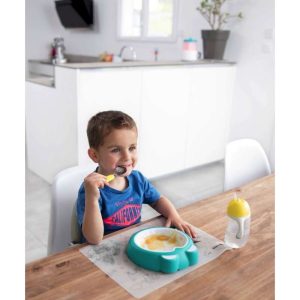 B005209_4_Assiette_Antidérapante-pour-bébé_Bleu-glacier_Badabulle Assiette Antidérapante Bleu Glacier pour Bébé