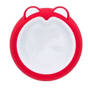 Assiette Antidérapante Rose Intense pour Bébé