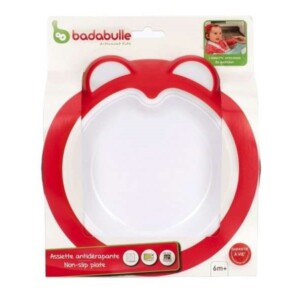 Assiette Antidérapante Rose Intense pour Bébé