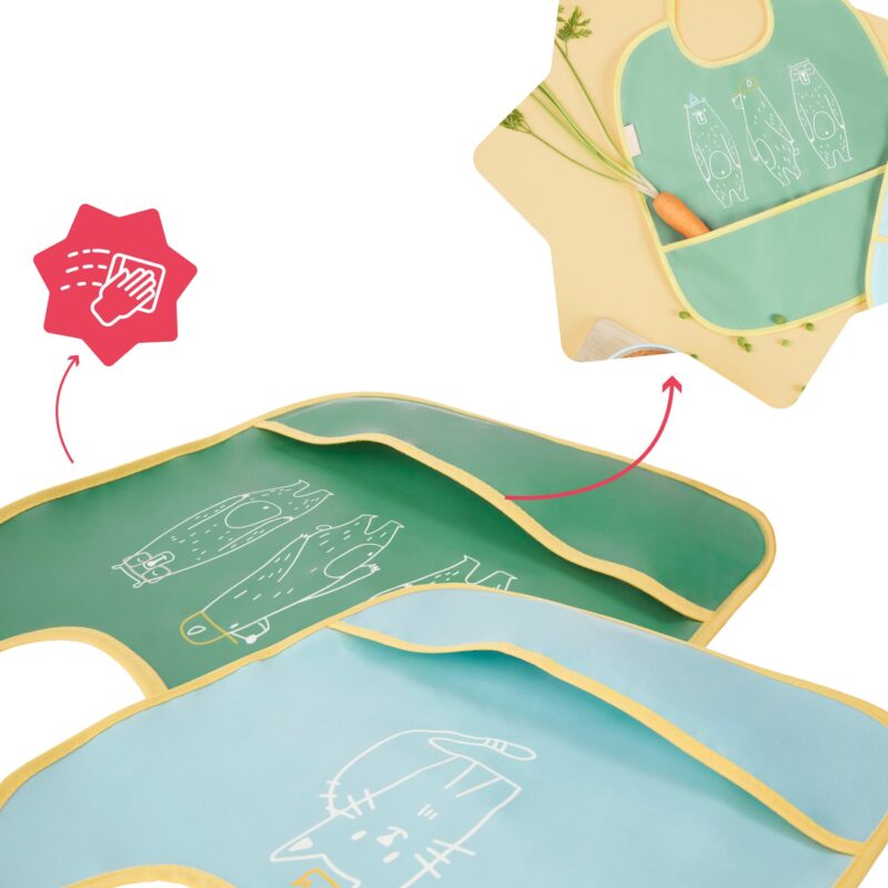Lot de 2 bavoirs sans manches