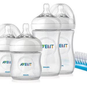 Kit Nouveau-né 2 Biberons 260ml + 2 Biberons 125ml + 1 Sucette + 1 Brosse Natural