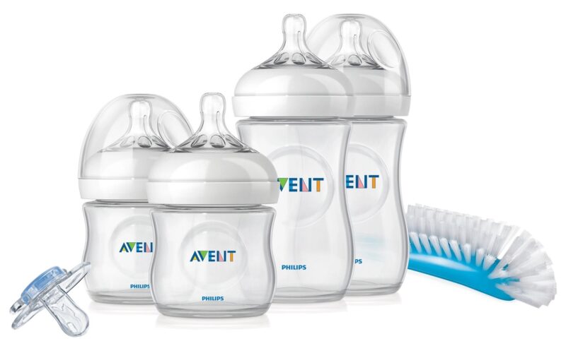 Kit Nouveau-né 2 Biberons 260ml + 2 Biberons 125ml + 1 Sucette + 1 Brosse Natural