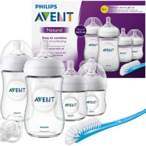 Kit Nouveau-né 2 Biberons 260ml + 2 Biberons 125ml + 1 Sucette + 1 Brosse Natural