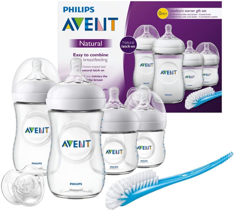 Kit Nouveau-né 2 Biberons 260ml + 2 Biberons 125ml + 1 Sucette + 1 Brosse Natural