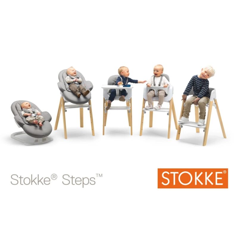 Chaise Stokke STEPS Blanc Naturel