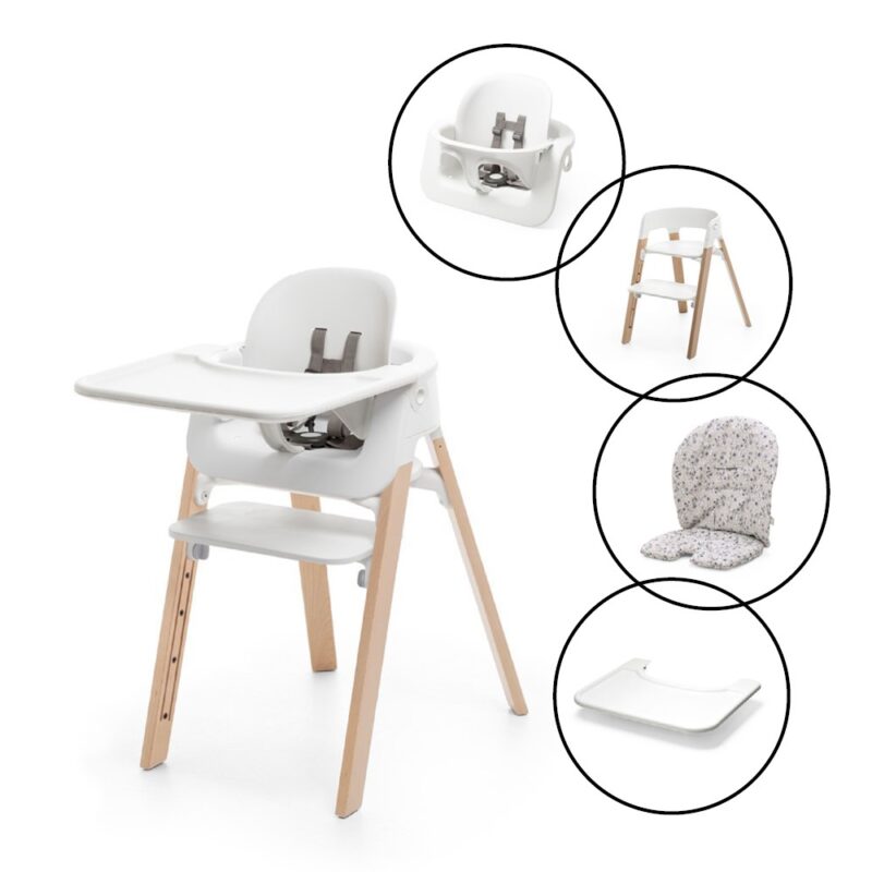 Chaise Stokke STEPS Blanc Naturel