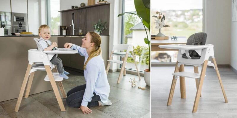 Chaise Stokke STEPS Blanc Naturel