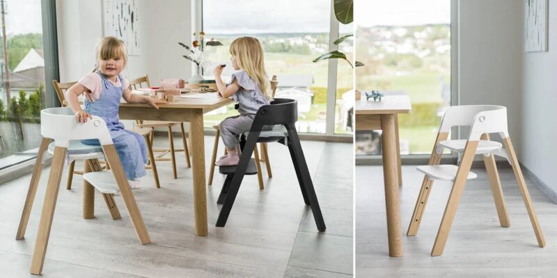 Chaise Stokke STEPS Blanc Naturel