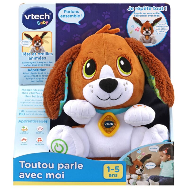 VTC610105_6_VTech_Toutou-Parle-avec-moi Toutou parle avec moi - Chien peluche interactif (1 à 5 ans)