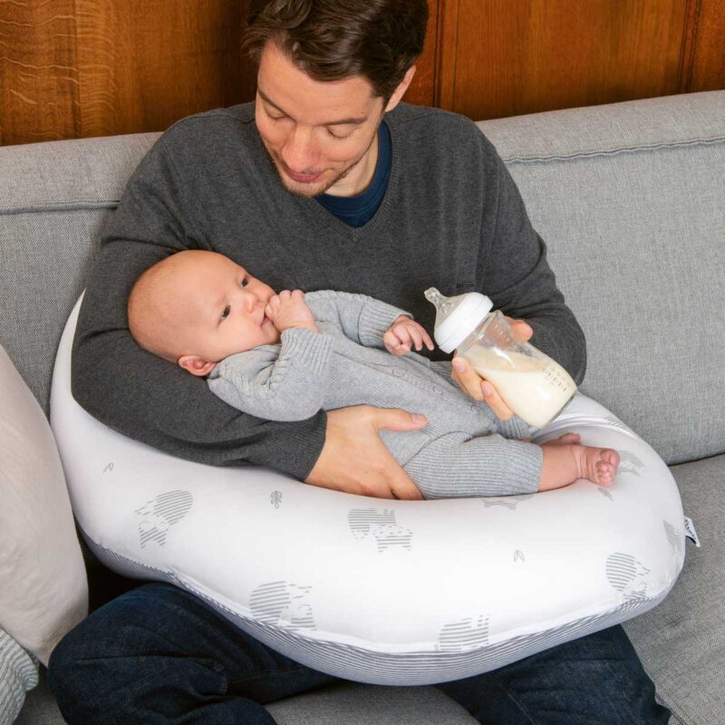 B03_2_Buddy_Fox_Grey_Doomoo Coussin D'allaitement et Maternité BUDDY, Fox Grey