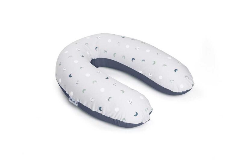 B62_1_Buddy_Blue_Grey_Moon_Doomoo Coussin D'allaitement et Maternité BUDDY, Blue Grey Moon