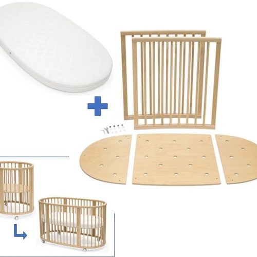 Kit d'extension Naturel Stokke Sleepi V3 + Matelas