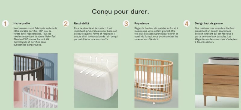 600001_6_Stokke_Sleepi_Matelas_Bed_Blanc Kit d'extension Naturel Stokke Sleepi V3 + Matelas