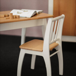 Geuther_5_SET20_WENA_Bambino_Chaise_Blanc_Naturel Table avec 2 Chaises BAMBINO Blanc Naturel