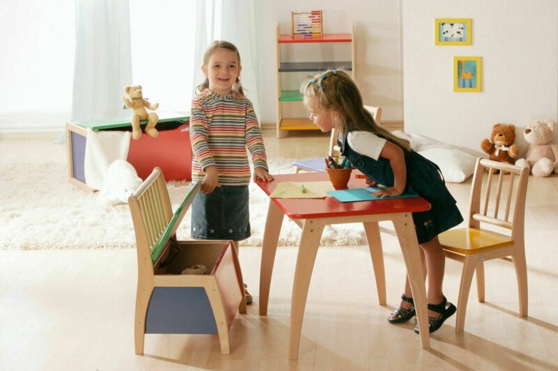 Geuther_7_SET20_Couleur_BT_Ensemble_Bambino_Multicouleur Table avec 2 Chaises BAMBINO Multicolores