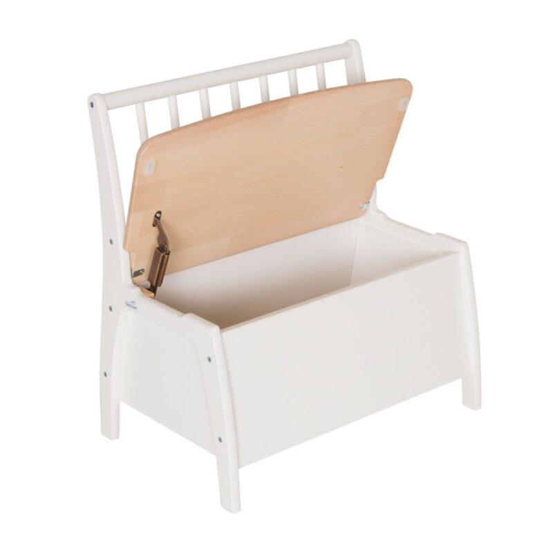 Banc coffre BAMBINO Blanc Naturel