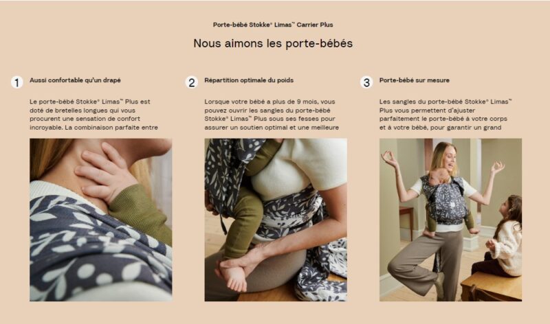 Porte-bébé Stokke Limas Carrier Plus (Beige valérien)