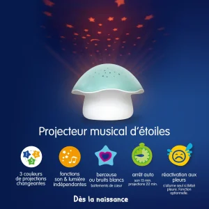 AngelCare SP02M B 2 Veilleuse Musical Champignon Bleue AngelCare SP02M B 2 Veilleuse Musical Champignon Bleue