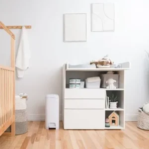 Angelcare Diaper Genie I000694 EU 9 Poubelle Acier Select Blanche