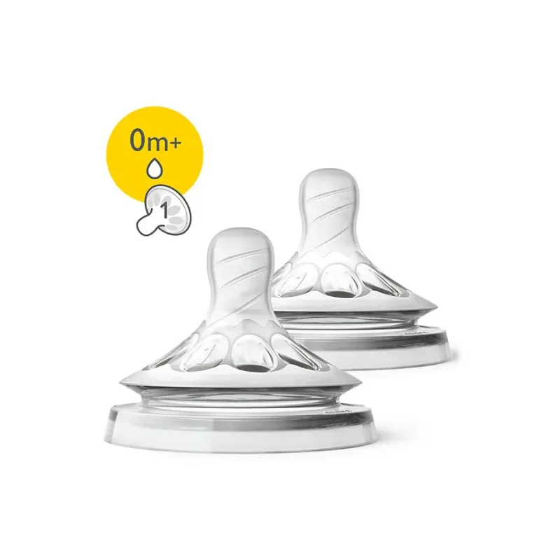 Philips Avent SCF041 27 1 Lot de 2 tétines 0m+ 1trou Natural