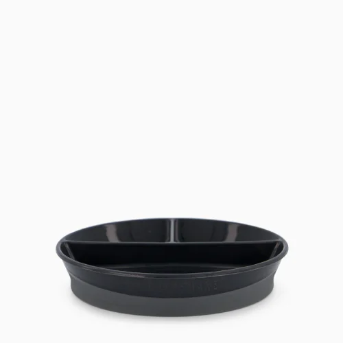 Twistshake 78178 2 Assiette 3 Compartiments Avec Couvercle Noir