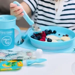 Twistshake 78219 2 Couverts en cier Inoxydable Bleu 12M