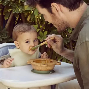 Miniland ML 89470 4 Set Bol En Bois Et Cuillère Grenouille Miniland ML 89470 4 Set Bol En Bois Et Cuillère Grenouille