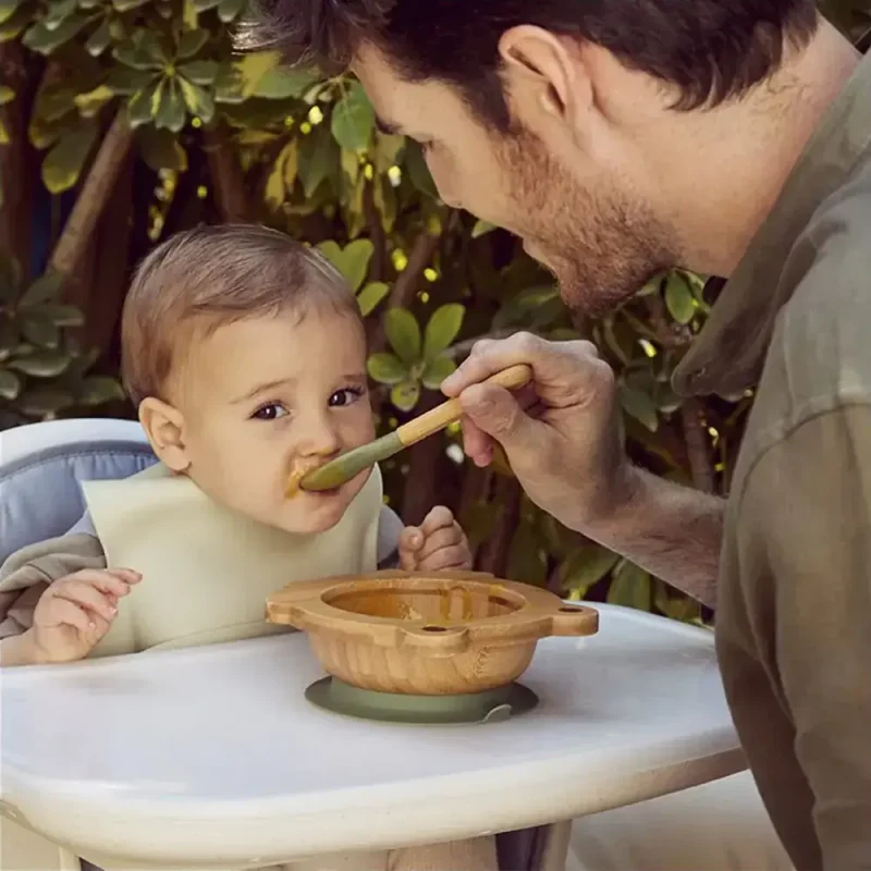 Miniland ML 89470 4 Set Bol En Bois Et Cuillère Grenouille Miniland ML 89470 4 Set Bol En Bois Et Cuillère Grenouille