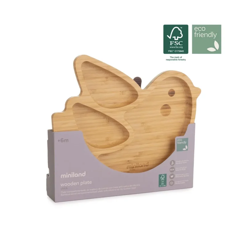 Miniland ML 89473 3 Assiette En Bois Oiseau Miniland ML 89473 3 Assiette En Bois Oiseau