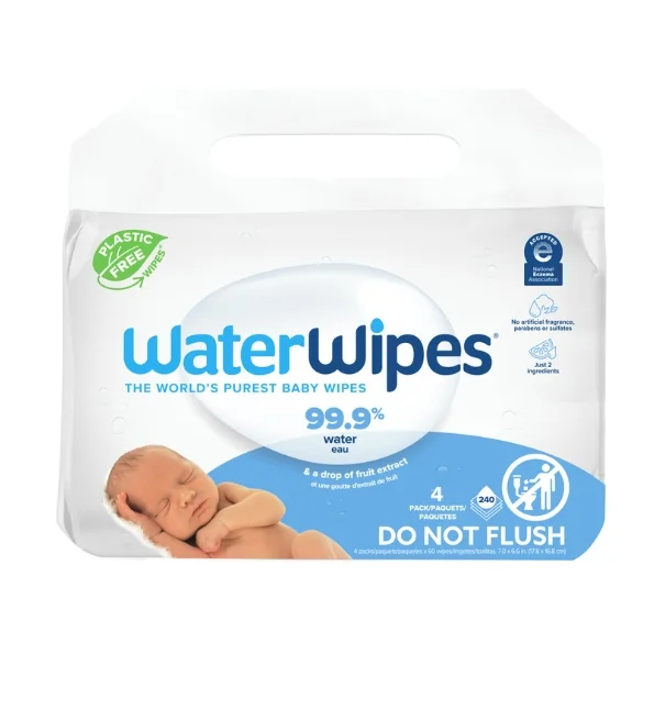 Waterwipes 420070 1 Lingettes Pour Bébé Waterwipes Pack 4×60 Waterwipes 420070 1 Lingettes Pour Bébé Waterwipes Pack 4×60
