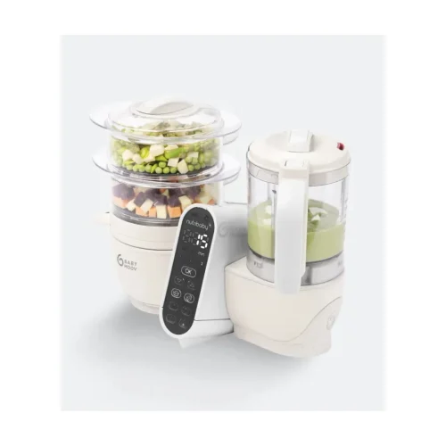 Babymoov A001135 5 Cuiseur À Vapeur Nutribaby Mineral Beige