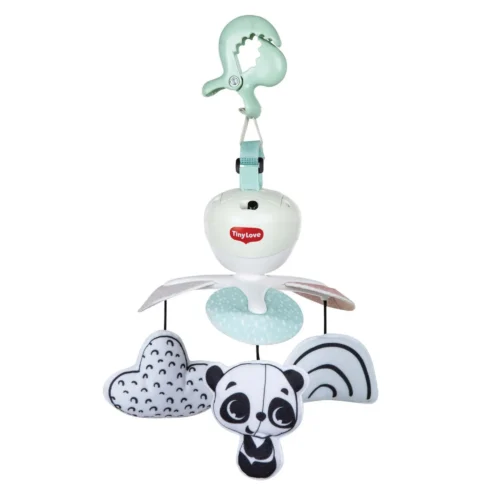 Tinylove 3333130811 1 Mobile De Voyage Musical Panda Black And White