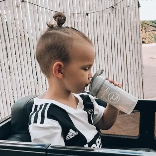 Twistshake 78447 2 Straw Bottle 360ml Pearl Grey